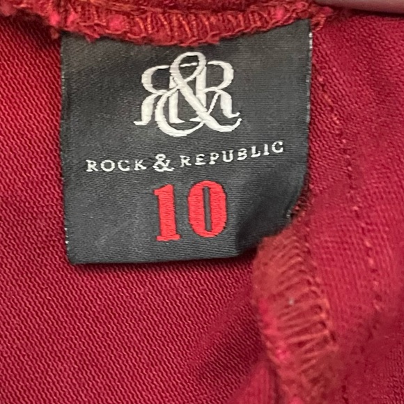Rock & Republic Kashmiere Skinny Red Jeans Sz 10M - Picture 8 of 10